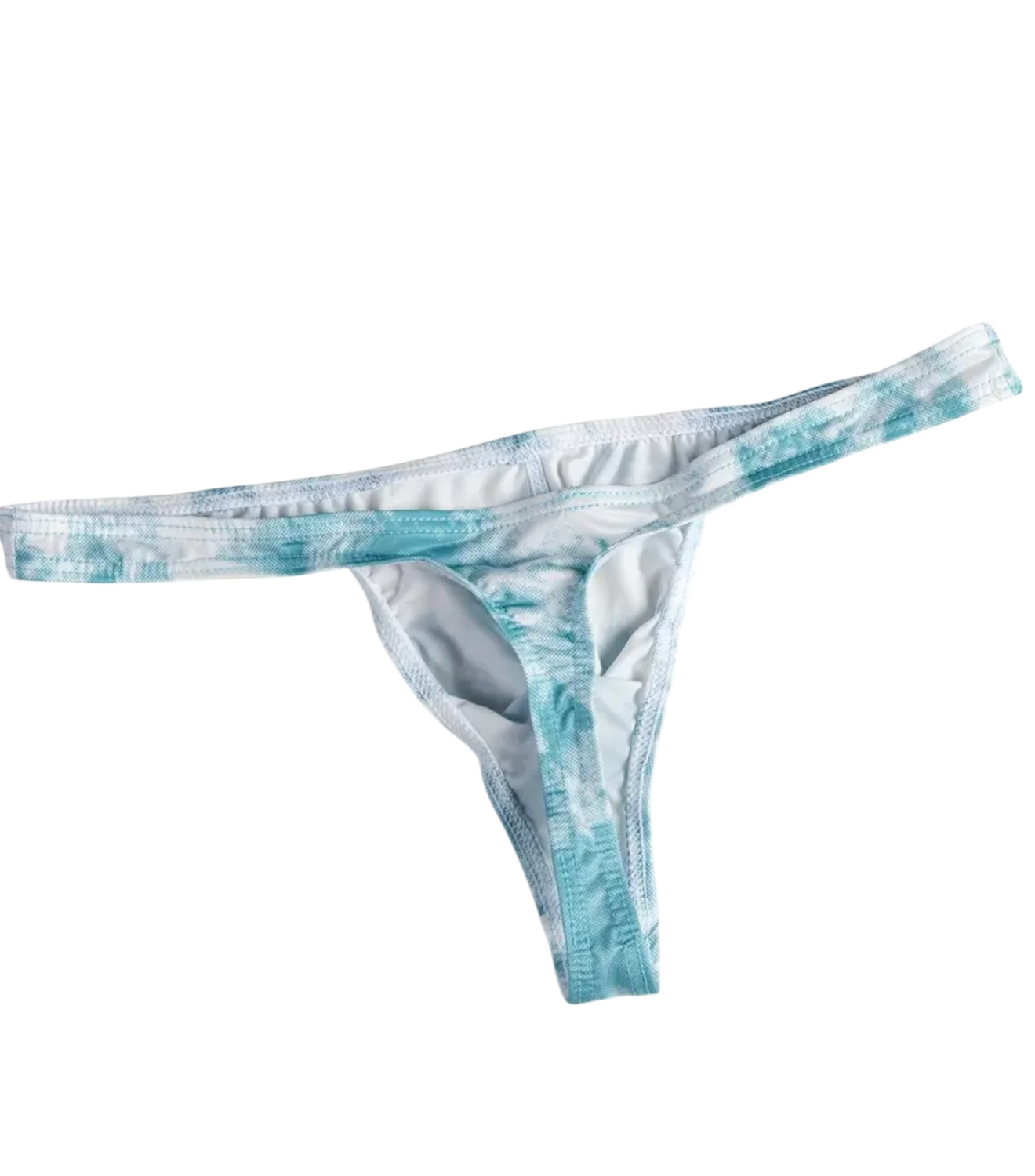 Men's thong - Blue & White Tie Dye - Image 4